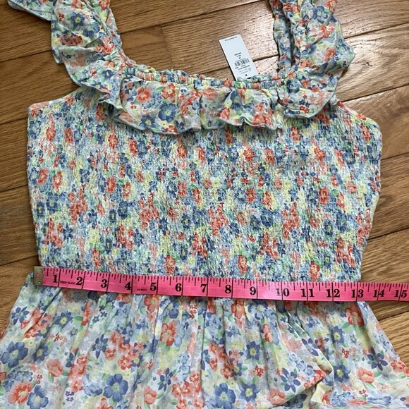 NWT Old Navy Ruffled Smocked Bodice Floral Maxi Dress Womens M Tall Tiered Boho - Picture 8 of 11